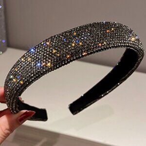 Full Rhinestone Silver Headband